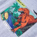 Koszulka dziecięca z krótkimi rękawami, z dinozaurem, szara, 104 Lumarko! Lumarko! 