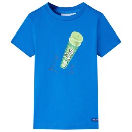 Koszulka dziecięca z krótkim rękawem, z lodami, jaskrawoniebieska, 116 Lumarko! 