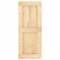 Drzwi przesuwne z osprzętem, 85x210 cm, lite drewno sosnowe Lumarko! Lumarko! 