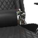 Fotel dla gracza z podnóżkiem, czarny i moro, sztuczna skóra Lumarko!