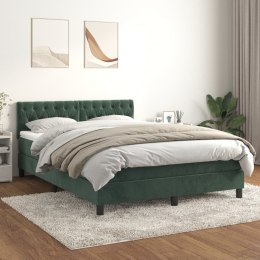 Łóżko kontynentalne z materacem, zielone, aksamit, 140x190 cm Lumarko!