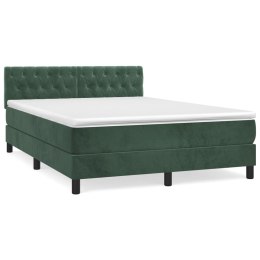 Łóżko kontynentalne z materacem, zielone, aksamit, 140x190 cm Lumarko!