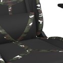 Masujący fotel gamingowy z podnóżkiem, czarny i moro Lumarko! 