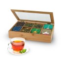 Excellent Houseware Pudełko na herbatę, z 8 przegródkami, bambus Lumarko! 