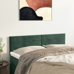 Zagłówki do łóżka, 2 szt, ciemnozielone, 72x5x78/88 cm, aksamit Lumarko!