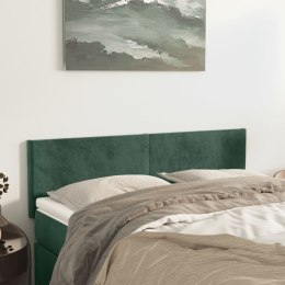 Zagłówki do łóżka, 2 szt, ciemnozielone, 72x5x78/88 cm, aksamit Lumarko!