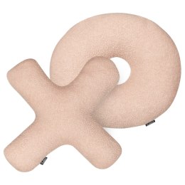 2 poduszki dekoracyjne litery teddy różowe HESPERIS Lumarko!