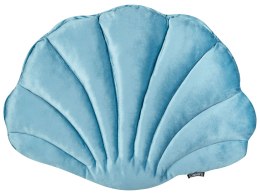 2 poduszki dekoracyjne muszle welurowe 47 x 35 cm niebieskie CONSOLIDA Lumarko!