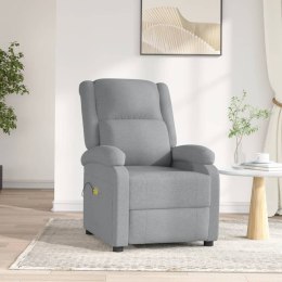 Elektryczny fotel masujący, jasnoszary, tkanina Lumarko!