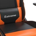 Fotel gamingowy z podnóżkiem, czarno-pomarańczowy Lumarko!