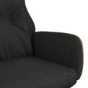 Fotel wypoczynkowy, czarny, tkanina i PVC Lumarko!