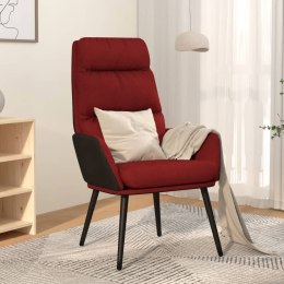 Krzesło wypoczynkowe, winna czerwień, obite tkaniną Lumarko!