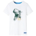 Koszulka dziecięca z krótkimi rękawami, z dinozaurem, ecru, 104 Lumarko!