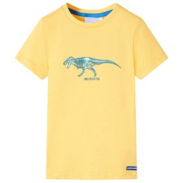 Koszulka dziecięca z dinozaurem, jasna ochra, 92 Lumarko!