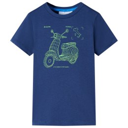 Koszulka dziecięca z nadrukiem skutera, ciemnoniebieska, 104 Lumarko!
