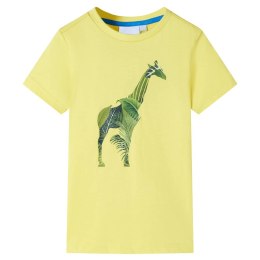 Koszulka dziecięca z nadrukiem żyrafy, żółta, 140 Lumarko!