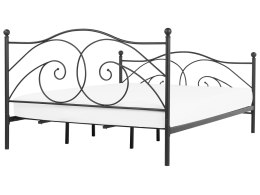 Łóżko metalowe 180 x 200 cm czarne DINARD  Lumarko!