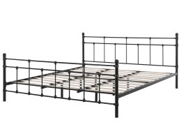 Łóżko metalowe 180 x 200 cm czarne LYNX  Lumarko!