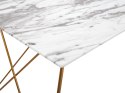Stół do jadalni 140 x 80 cm efekt marmuru biało-złoty KENTON  Lumarko!