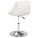 Krzesła stołowe, 2 szt., białe, obite sztuczną skórą