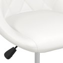 Krzesła stołowe, 2 szt., białe, obite sztuczną skórą Lumarko!