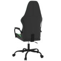 Masujący fotel gamingowy, czarno-zielony, sztuczna skóra