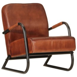 Fotel wypoczynkowy, brązowy, skóra naturalna Lumarko!
