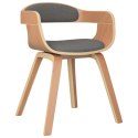 Krzesła stołowe, 6 szt., jasnoszare, gięte drewno i tkanina Lumarko!