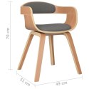 Krzesła stołowe, 6 szt., jasnoszare, gięte drewno i tkanina Lumarko!