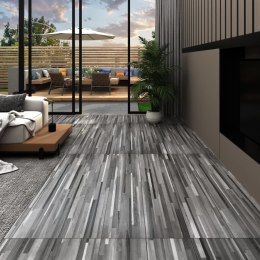 Samoprzylepne panele podłogowe, PVC, 5,21 m², 2 mm, szare pasy Lumarko!