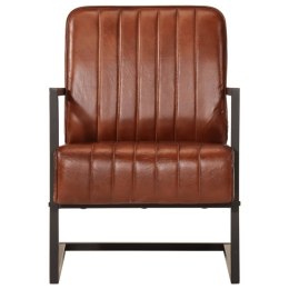 Fotel wypoczynkowy, brązowy, skóra naturalna Lumarko!