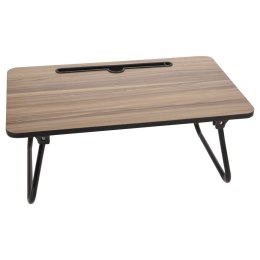Składany stolik do łóżka, kolor drewna i czarny Lumarko!