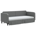 Sofa rozsuwana z szufladami, ciemnoszara, 80x200 cm, tkanina Lumarko!