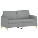 2-osobowa sofa z poduszkami, jasnoszara, 140 cm, tkanina Lumarko!