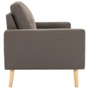 3-osobowa sofa, kolor taupe, tapicerowana tkaniną Lumarko!