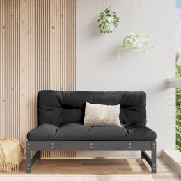 Sofa środkowa do ogrodu, szara, 120x80 cm, lite drewno sosnowe Lumarko!