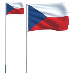 Flaga Czech z masztem, 5,55 m, aluminium Lumarko!
