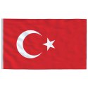 Flaga Turcji z masztem, 5,55 m, aluminium Lumarko!