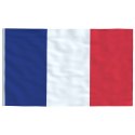 Flaga Francji z masztem, 5,55 m, aluminium Lumarko!