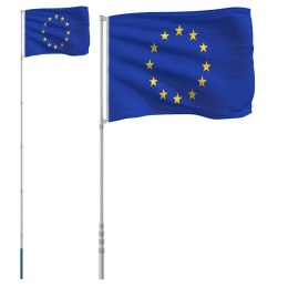 Flaga Unii Europejskiej z masztem, 5,55 m, aluminium Lumarko!