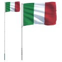 Flaga Włoch z masztem, 5,55 m, aluminium Lumarko!