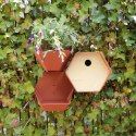 Budka dla ptaków Hive 1, 19x23x20 cm, okrągły otwór, brązowa Lumarko!