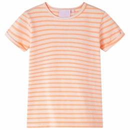 Koszulka dziecięca w paski, neonowy pomarańcz, 92 Lumarko!