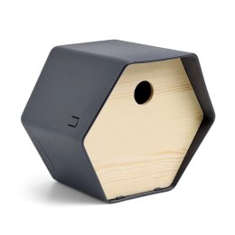 Budka dla ptaków Hive 1, 19x23x20 cm, okrągły otwór, antracytowa Lumarko!