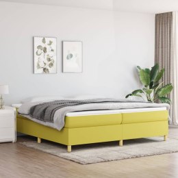 Łóżko kontynentalne z materacem, zielone, tkanina, 200x200 cm Lumarko!
