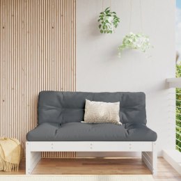 Sofa środkowa do ogrodu, biała, 120x80 cm, lite drewno sosnowe Lumarko!