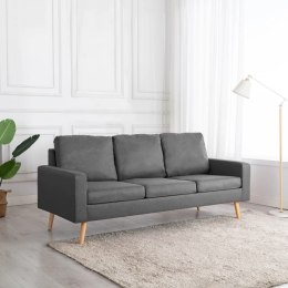 3-osobowa sofa, jasnoszara, tapicerowana tkaniną Lumarko!
