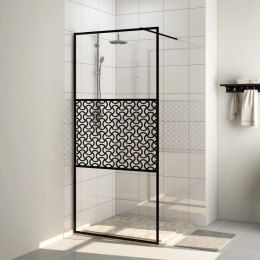 Ścianka prysznicowa, przezroczyste szkło ESG, 90x195 cm, czarna Lumarko!