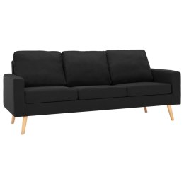 3-osobowa sofa, czarna, tapicerowana tkaniną Lumarko!