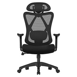 Krzesło Biurowe, Ergonomiczne Krzesło Biurowe, Krzesło Komputerowe, Krzesło Siatkowe, Regulowane Podparcie Lędźwiowe I Zagłówek,